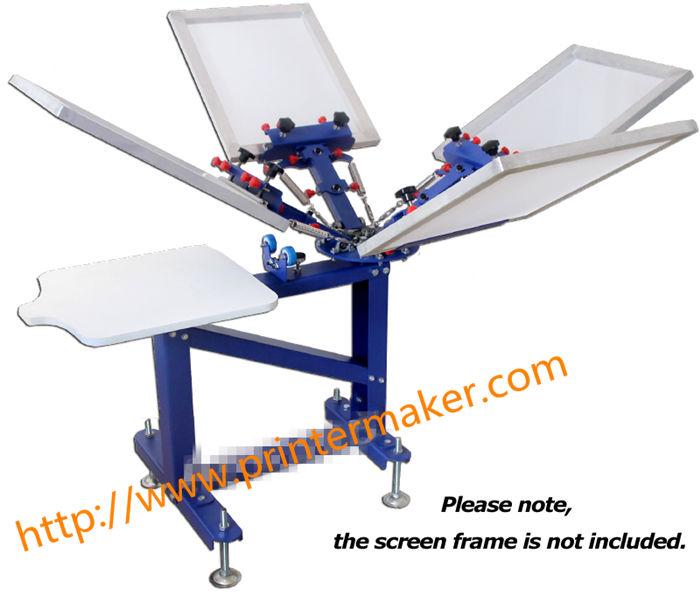 4 Color 1 Station Press Printer with Metal Stand