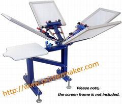4 Color 1 Station Press Printer with Metal Stand