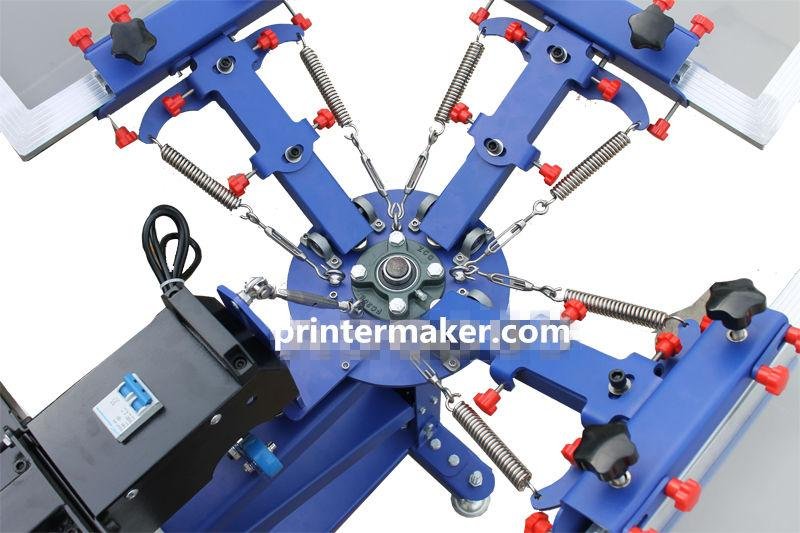 3 Color 1 Station Floor Type Screen Press with Dryer 5
