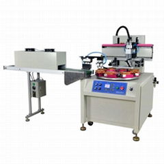 Flat Screen Printing Machine With Rotary Table Auto Baiting Drying System