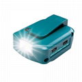 Dual Usb Led Light Lithium-Ion Battery Adapter compatible Makita