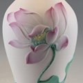 供应陶瓷莲花花瓶中式家居装饰品