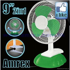 9" 2in1 Desk fan Clip Fan