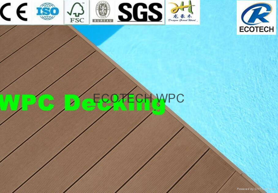 Fireproof Composite  WPC  Decking  ( CE ,FSC,SGS ,ISO) 2