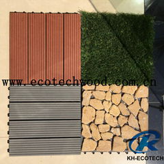 WPC Decking Fake/Artificial Grass Tile