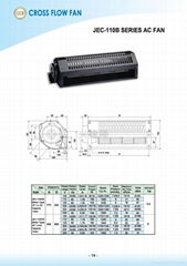 JEC-110 Cross flow fan