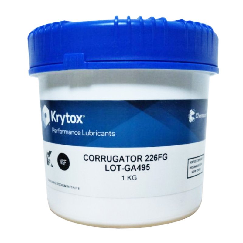 杜邦科慕 krytox 226FG全氟聚醚氟素润滑脂高温食品级高温白油1kg 1