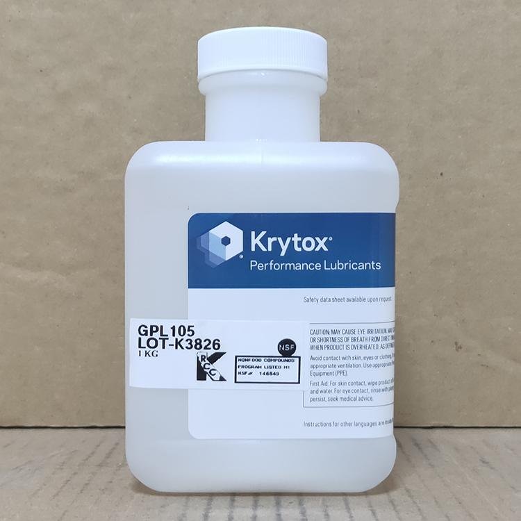 美國杜邦Krytox GPL107高溫潤滑油GPL105泵油氟 軸承鏈絲杆氟油