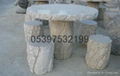 石雕樹墩形圓桌，動物石雕桌凳椅 5