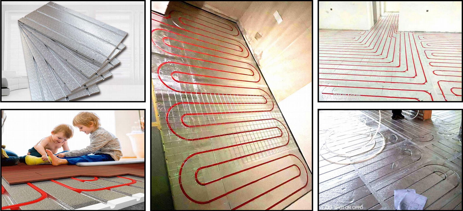 Superconducting aluminum floor heating module