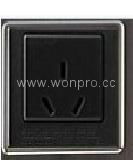 Inlay Way1 gang Euro,USA,UK, GB multi-socket in black(BSF-RGFS-BK ect.)   5