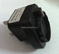 Schuko /England Grounded Plug Adapter(WAS7-9-BK/WAS9-7-BK)