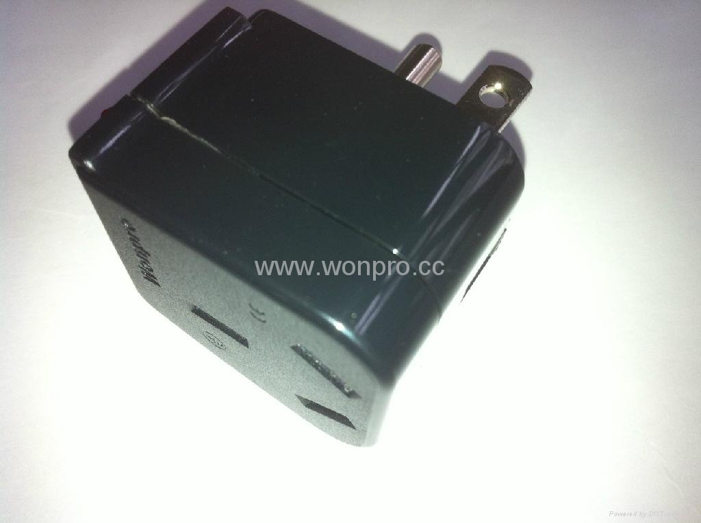 Japan US Ungrounded Plug Adapter（WSA16-5-BK) 4