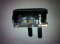 China 3C GB 2 pole Grounded Rewiring Plug 10A in Black(WSP-16-BK)