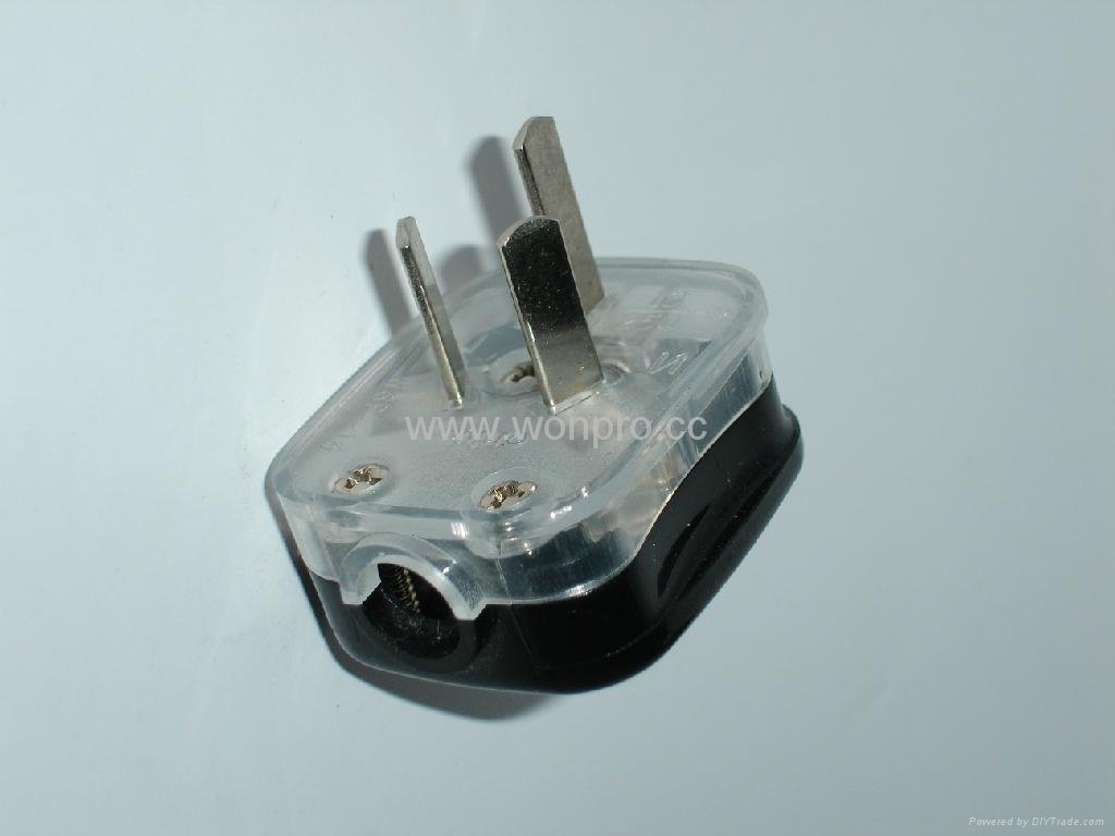 China 3C GB 2 pole Grounded Rewiring Plug 10A in Black(WSP-16-BK) 5