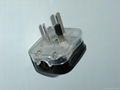 China 3C GB 2 pole Grounded Rewiring Plug 10A in Black(WSP-16-BK)