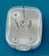 China 3C GB 2 pole Grounded Rewiring Plug 10A in White(WSP-16-W)