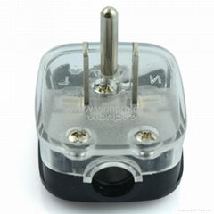 Japan, US, Taiwan 2 pole Grounded Rewiring Plug 15A125V in Black(WSP-5-BK)