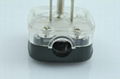 Japan, US, Taiwan 2 pole Grounded Rewiring Plug 15A125V in Black(WSP-5-BK)