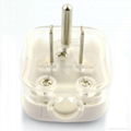 Japan, US, Taiwan 2 pole Grounded Rewiring Plug 15A125V in White(WSP-5-W) 1