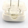 Japan, US, Taiwan 2 pole Grounded Rewiring Plug 15A125V in White(WSP-5-W) 3