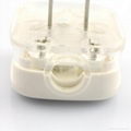 Japan, US, Taiwan 2 pole Grounded Rewiring Plug 15A125V in White(WSP-5-W)