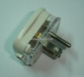 Japan, US, Taiwan 2 pole Grounded Rewiring Plug 15A125V in White(WSP-5-W) 4