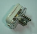 Japan, US, Taiwan 2 pole Grounded Rewiring Plug 15A125V in White(WSP-5-W)
