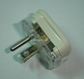 Japan, US, Taiwan 2 pole Grounded Rewiring Plug 15A125V in White(WSP-5-W) 5