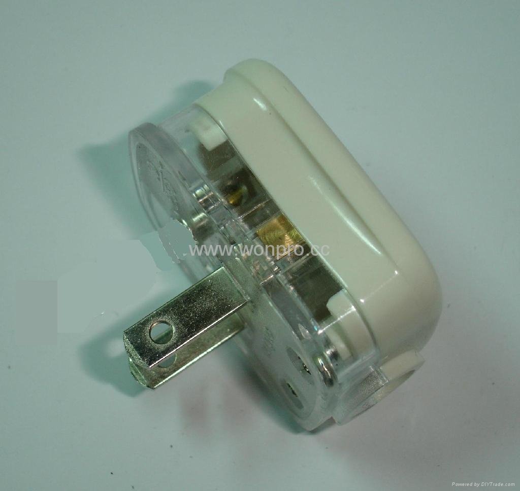 US Standard 2 pole Ungoounded Rewiring Plug 15A125V in White(WSP-6-1W) 4