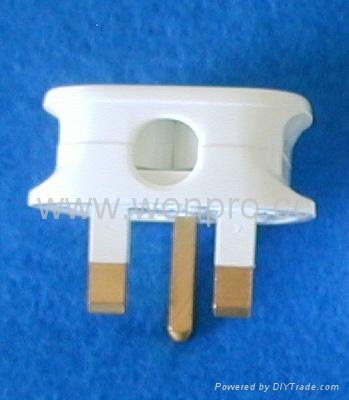 UK, Iraq Grounded Rewiring Plug with Fuse 13A250V in White(WSP-7-W) 3