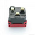 Universal receptacle module in red 2P+E(R4-R) 2
