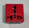 Universal receptacle module in red 2P+E(R4-R) 5