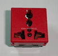 Universal receptacle module in red 2P+E(R4-R)