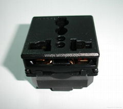 Universal receptacle module  in black( R4(S)-BK) 