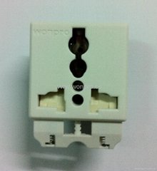 Universal receptacle module with safety shutter 10A250V(R4S-W)