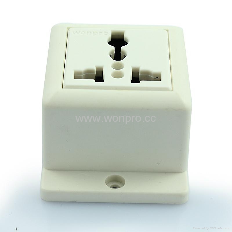 Convex Type 1 gang  Universal Socket w/screw (WF-7.R4T-W 16A) 2