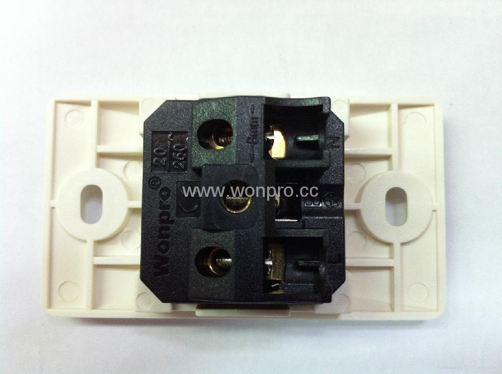 Buried type1 gang universal socket-outlet for 220V plugs use only(WF-9.1RU4T-W ) 4