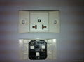 Buried type1 gang universal sockets for Taiwan Japan,USA Plugs only(WF-9.1RT-W ) 3