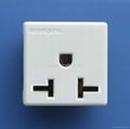 Buried type1 gang universal sockets for Taiwan Japan,USA Plugs only(WF-9.1RT-W ) 4