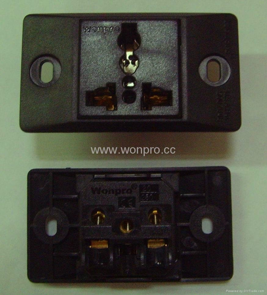 Buried type1 gang Industrial universal socket w/screw 20A(WF-9.1R4T-BK) 3
