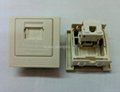 BS inlay cat5 cat5e cat6 Industrial 8 pin network jack(BSF-TE4NTS-W) 1