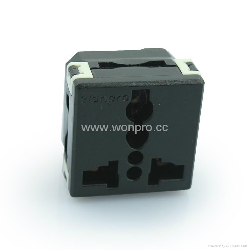 英卡入式工业用一位万用插座黑色(BSF-R4T-BK 16A) 3