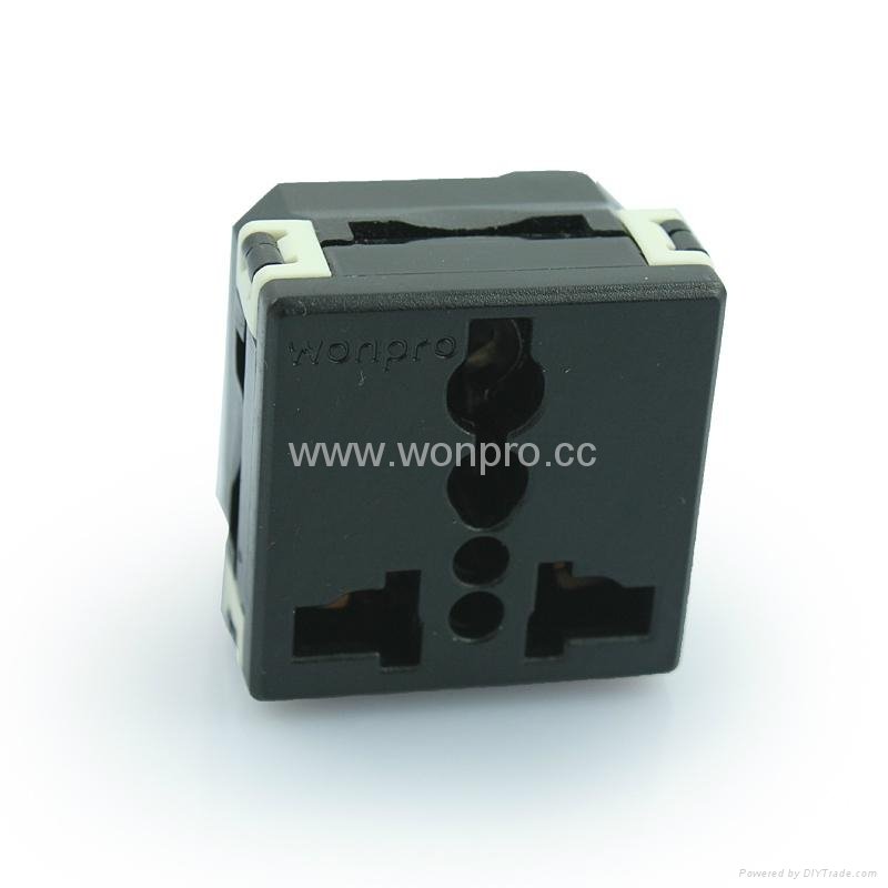 Inlay way industrial 1 gang Universal Socket in black 2P+E(BSF-R4T-BK 16/20A) 3