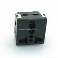 Inlay way industrial 1 gang Universal Socket in black 2P+E(BSF-R4T-BK 16/20A)