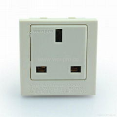 Inlay Way 1 gang Industrial BS UK Socket 2P+E(BSF-R7-W 13A)