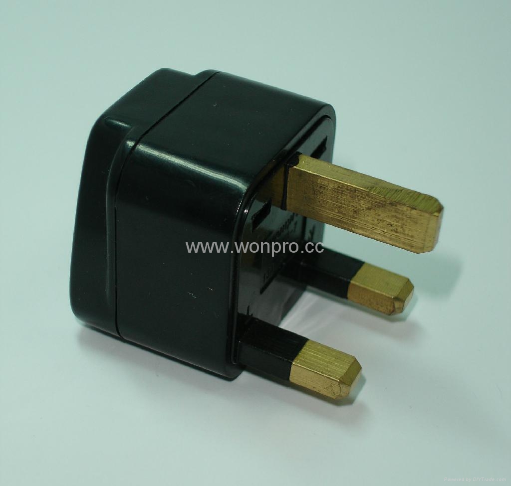UK, Iraq  Grounded Plug Adapter in black(WA-7-BK) 5