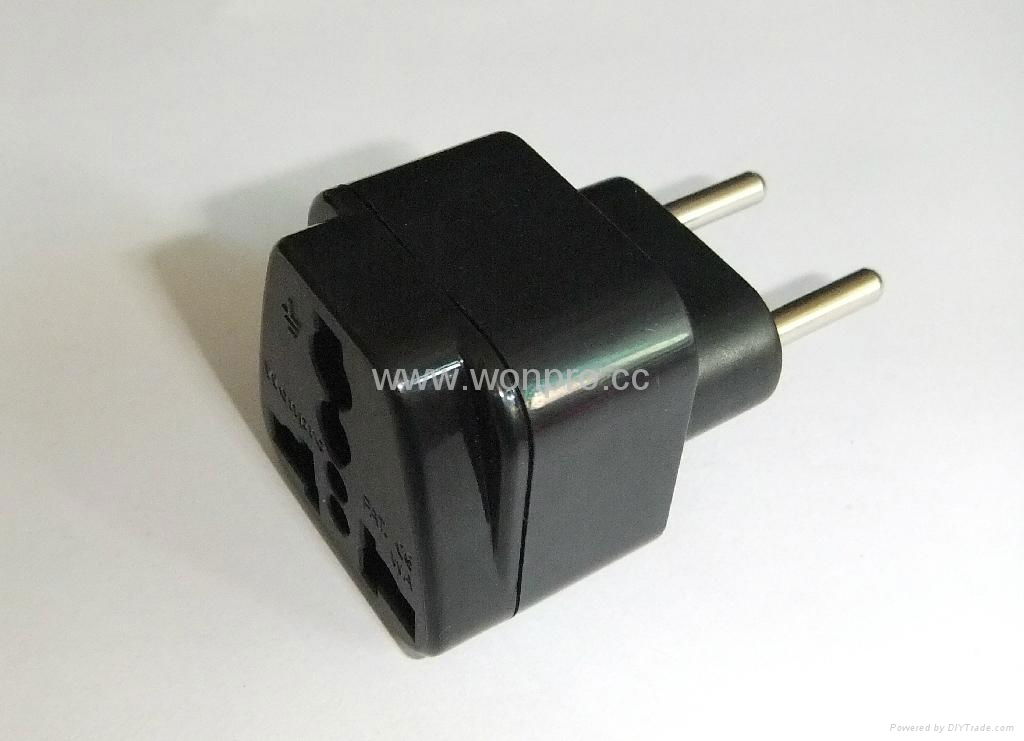 EU (European Union) Plug Adapter (Ungrounded, Inlay)(WA-9C-BK) 4