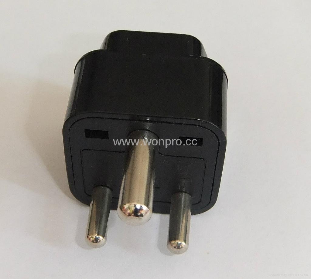 India Plug Adapter (Grounded)(WA-10-BK) 5