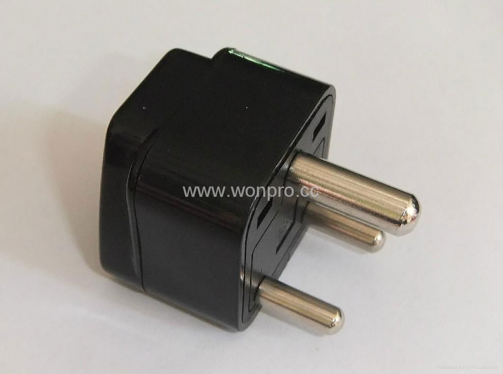 India Plug Adapter (Grounded)(WA-10-BK) 4